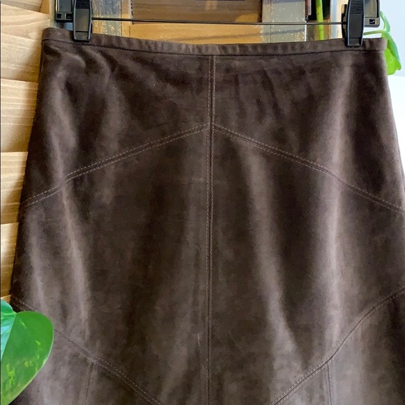 Laundry dark brown front zipper skirt - Picture 5 of 8